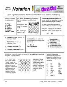 Short algebraic MiniLesson  Notation