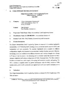 June[removed]Ellipse Technologies, Inc. Ellipse Intramedullary Limb Lengthening SystemProduct Code: HSBJL12 Original 510(k) Application