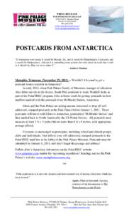 Postcard / Pink Palace Family of Museums / Mail / Apsley Cherry-Garrard / Archibald McMurdo / Antarctica / Physical geography / British culture / Postal stationery