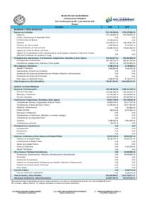 MUNICIPIO DE SOLIDARIDAD ESTADO DE ACTIVIDADES Del 1 al 30 de junio de 2017 y año fiscal dePesos) Concepto