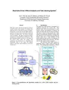 Real-time Driver Affect Analysis and Tele-viewing System