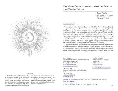 JWSR v12n2 - Turchin, Adams, & Hall - East-West Orientation of Historical Empires and Modern States