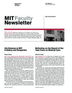 MIT Faculty Newsletter, Vol. XVIII No. 3