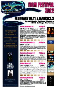 FILM FESTIVAL 2012 FEBRUARY 10, 11 & MARCH 2, 3 Great Basin College Theatre 1500 College Parkway