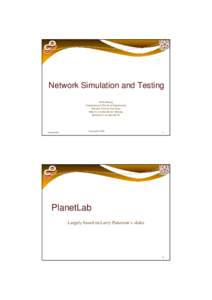 Microsoft PowerPoint - net-simtest-planetlab