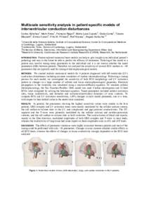 Multiscale sensitivity analysis in patient-specific models of interventricular conduction disturbances 1 1