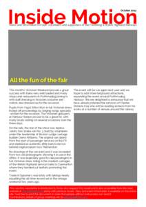 Inside Motion October 2014 News and information for staff, volunteers and supporters of the Ffestiniog & Welsh Highland Railways  All the fun of the fair