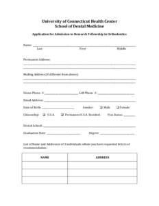 Microsoft Word - Application for Admission to Research Fellowship in Orthodontics-5.docx