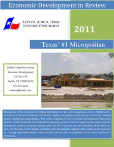 Economic Development in Review Texas #1 ropolitan[removed]Texas’ #1 Micropolitan