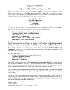 Auction theory / Auctioneering / Manufacturing / Procurement / Purchasing / Systems engineering / South Shore Line / First-price sealed-bid auction / Business / Transportation in the United States / Rail transportation in the United States