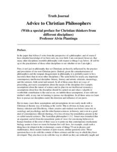 Microsoft Word - advice_to_christian_philosophers.doc