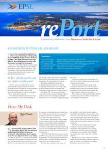 Issue 1 August[removed]a community newsletter from Esperance Ports Sea & Land Consortia to Tender for MUIOF