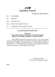 立法會 Legislative Council LC Paper No. CB[removed]Ref  : CB(3)/M/MM