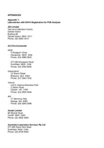 Revised Appendices - Identification of PCB-containing capacitors - An information booklet for electricians and electrical contractors