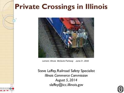 Private Crossings in Illinois  Lemont, Illinois McGuire Parkway June 21, 2006