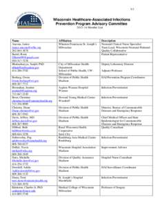 Marshfield /  Wisconsin / Marshfield Clinic / Nosocomial infection / Gundersen Lutheran Medical Center / Wisconsin / Geography of the United States / La Crosse /  Wisconsin