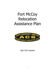 Fort McCoy Relocation Assistance Plan April 2014 Update