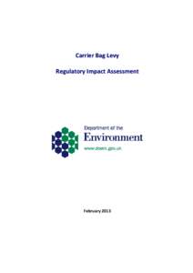Carrier Bag Levy Regulatory Impact Assessment February 2013  Contents