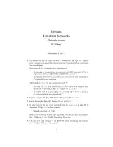 Erratum Constraint Networks Christophe lecoutre ISTE/Wiley  December 8, 2011