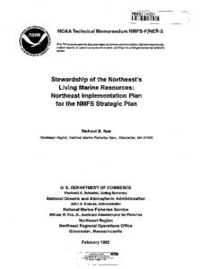 Stewardship of the northeast's living marine resources : northeast implementation plan for the NMFS strategic plan