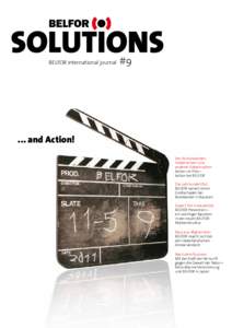 BELFOR international journal  #9 ... and Action! Von Actiondramen,