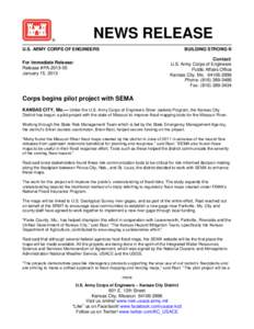 Corps begins pilot project with SEMA