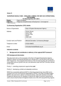 East of England Development Agency / Employability / Europe / Personal life / European Science Foundation / Economy of the European Union / European Social Fund / Employment