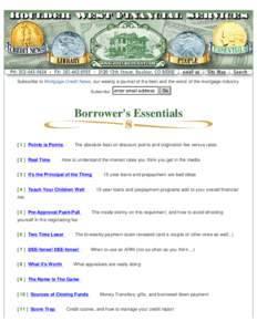 Borrower's Essentials