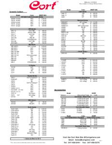 EffectivePrices Subject to Change Without Notice. Model  Acoustic Guitars