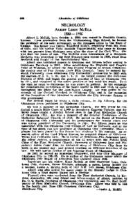 NECROLOGY ALBERT LEROY MCRILL[removed]Albert L. McRill, born October 1, 1880, waa reared in Franklin County,