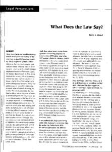 Legal Perspectives  What Does the Law Say? Perry A, Zirkel  EUGIBIUTY