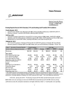 News Release  Boeing Corporate Offices 100 North Riverside Plaza Chicago, IL[removed]www.boeing.com