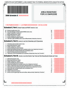 COMPLETE AS OF SEPTEMBER 15, 2006. SUBJECT ONLY TO FEDERAL AND/OR STATE LEGISLATIVE ACTION[removed][removed][removed][removed][removed][removed][removed][removed]