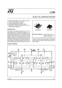 L298   DUAL FULL-BRIDGE DRIVER