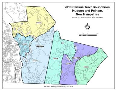 2010 Census Tract Boundaries, Hudson and Pelham, New Hampshire Source: U.S. Census Bureau, 2010 TIGER files[removed]