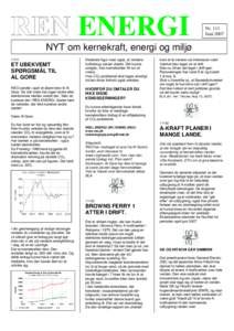 ENERGI  Nr. 111 JuniNYT om kernekraft, energi og miljø