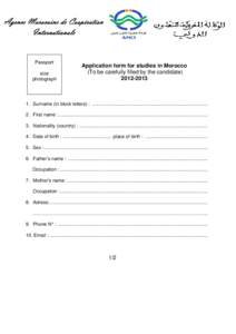 Microsoft Word - Application form for studies in Morocco