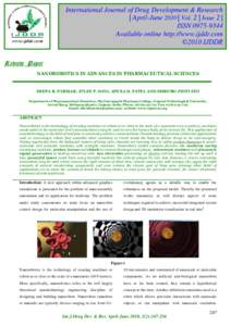 International Journal of Drug Development & Research PRASHITH KEKUDA TR et al | April-June 2010 | Vol. 2 | Issue 2 | ISSNAvailable online http://www.ijddr.com ©2010 IJDDR