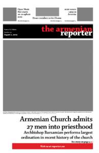 Ethnic groups in Turkey / Ethnic groups in Lebanon / Archbishops / Khajag Barsamian / Armenians / Armenia–Turkey relations / Armenia / Yerevan / The Armenian Reporter / Asia / Armenian Genocide / Europe