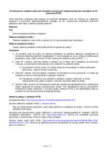 EUROPA - R&TTE - Guidance (SK) on obligations associated with the placing on the market of radio equipment and telecommunications terminal equipment (R&TTE directive)