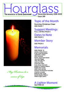 December/January[removed]Issue 269 Topic of the Month Surviving Christmas Cheer SEE PAGE 7