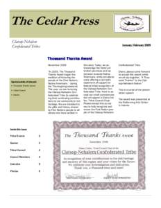 The Cedar Press Clatsop-Nehalem Confederated Tribes January/February 2009