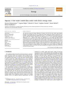 Aquasar: A hot water cooled data center with direct energy reuse