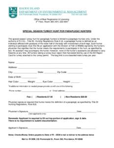 RHODE ISLAND Dem Boating Registration and Licensing