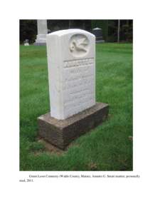 Green Lawn Cemetery (Waldo County, Maine), Annette G. Smart marker, personally read, 2011. 