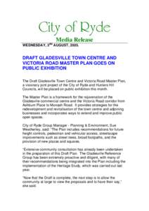 Microsoft Word - GLADESVILLE MASTER PLAN ON PUBLIC EXHIBITION.doc