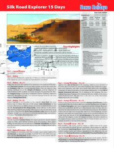 Sites along the Silk Road / Kashgar / Jiayuguan City / Dunhuang / Jiayuguan / Turpan / Silk Road / Mogao Caves / Ürümqi / Asia / Geography of China / Uyghurs