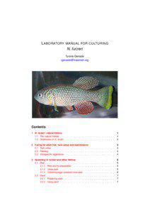 L ABORATORY  MANUAL FOR CULTURING