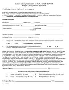 MLS Membership Application