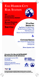 New Jersey Transit Rail Operations / Egg Harbor City / Atlantic City International Airport / Atlantic City Line / South Jersey Transportation Authority / New Jersey Transit / Pennsylvania Station / Walter Rand Transportation Center / Transportation in New Jersey / New Jersey / Atlantic City /  New Jersey